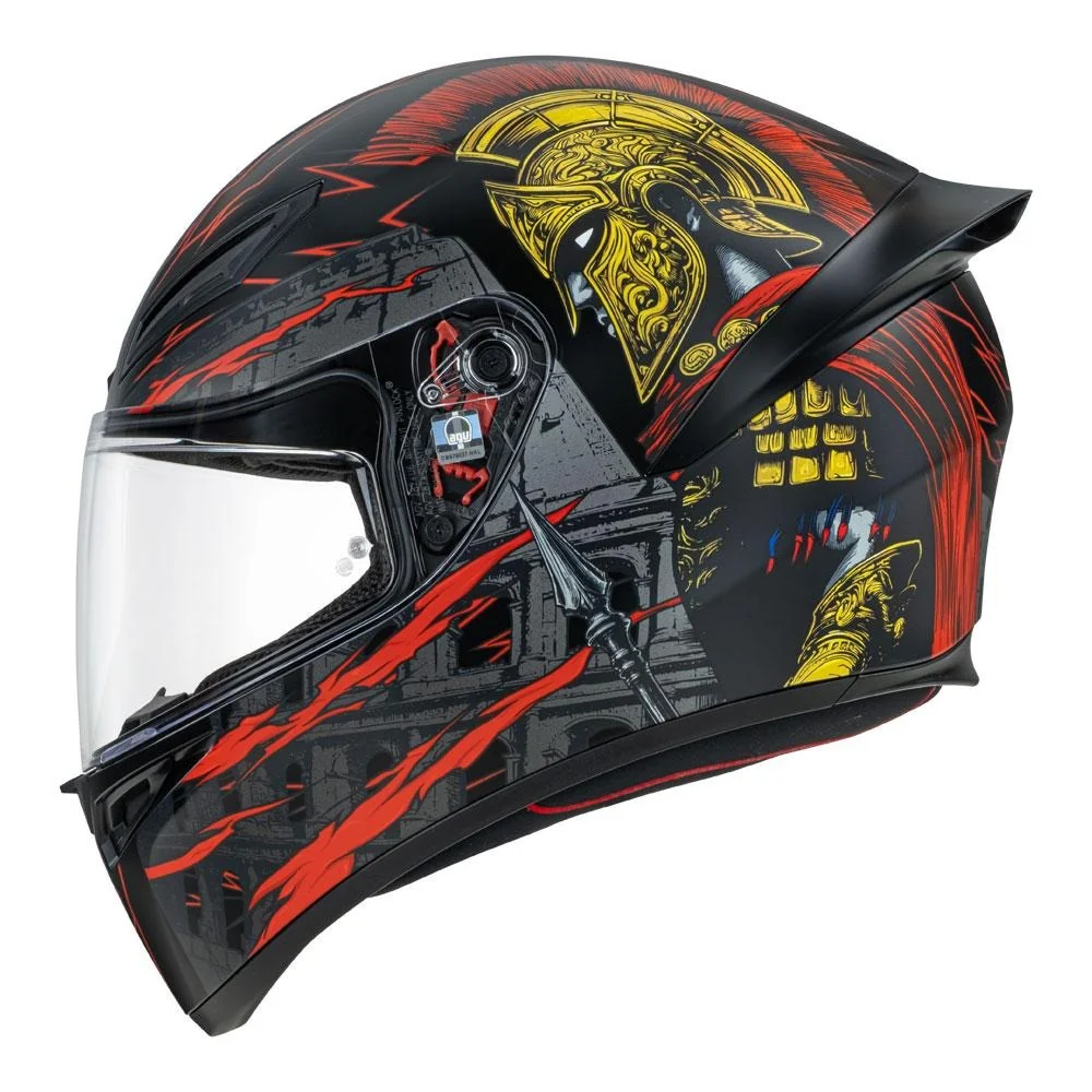 AGV K1 S Gladiator Matte Black/Gold/Red Helmet - Image 4