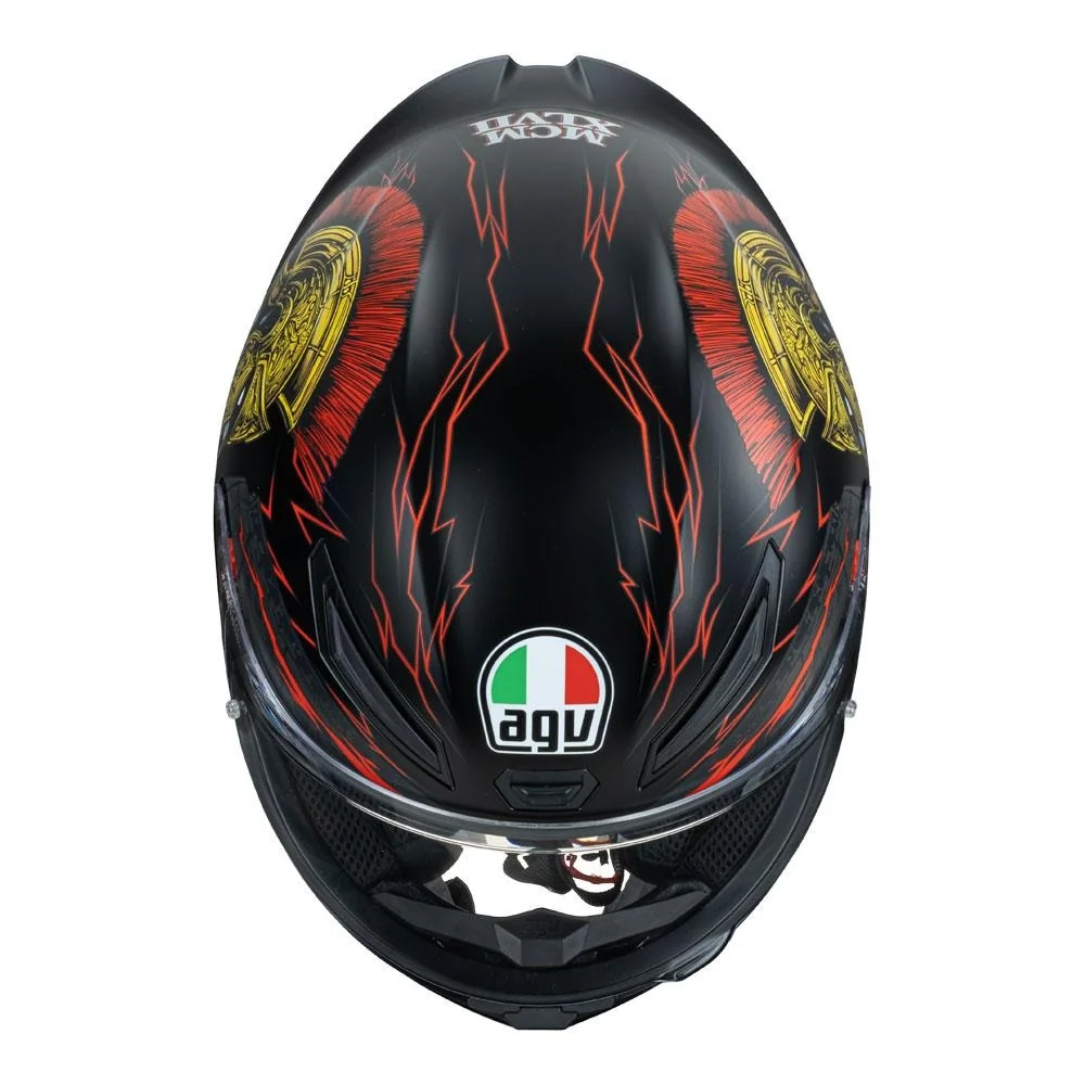 AGV K1 S Gladiator Matte Black/Gold/Red Helmet - Image 7