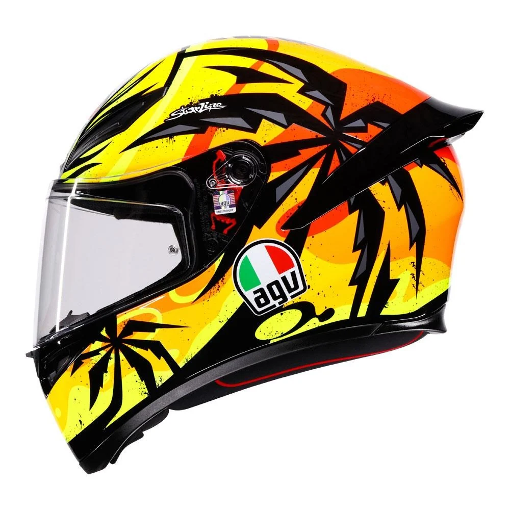 AGV K1 S Tropicrush Gloss Black/Orange Helmet - Image 3