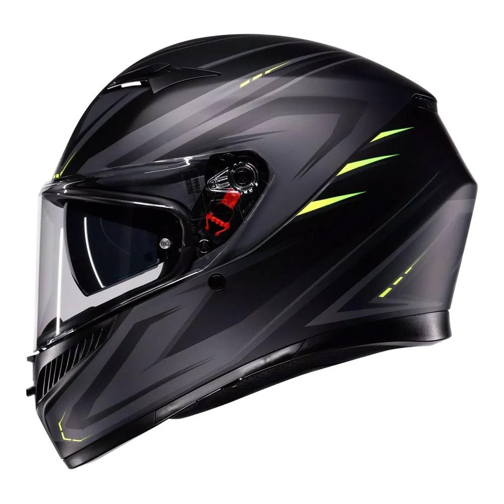 AGV K3 Syth Matte Black/Fluro Yellow Helmet - Image 4