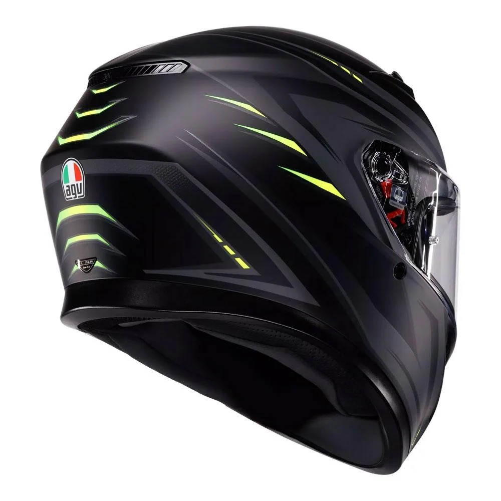 AGV K3 Syth Matte Black/Fluro Yellow Helmet - Image 5