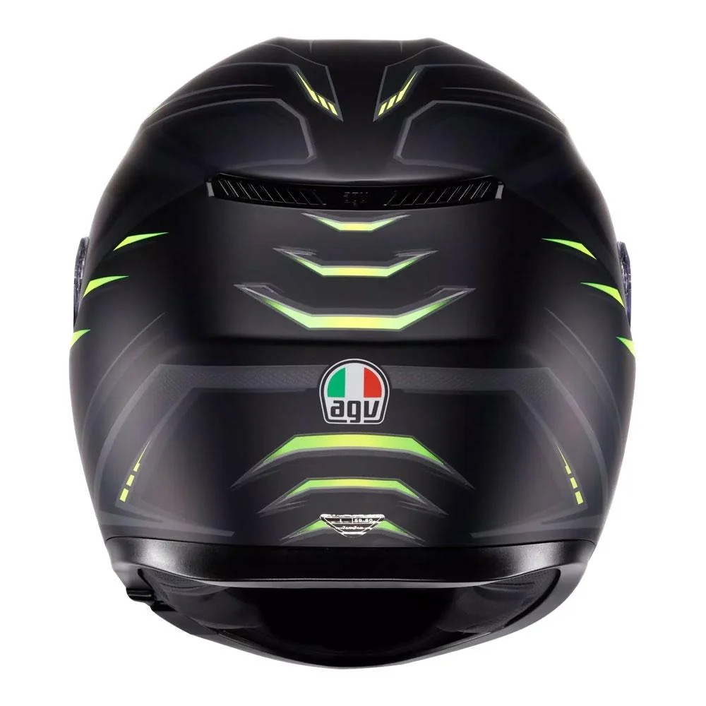 AGV K3 Syth Matte Black/Fluro Yellow Helmet - Image 6