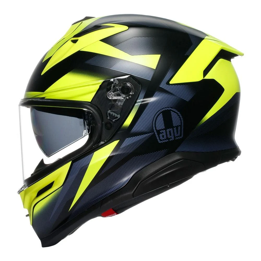 AGV K7 Glimpse Black/Fluro Yellow Helmet - Image 4