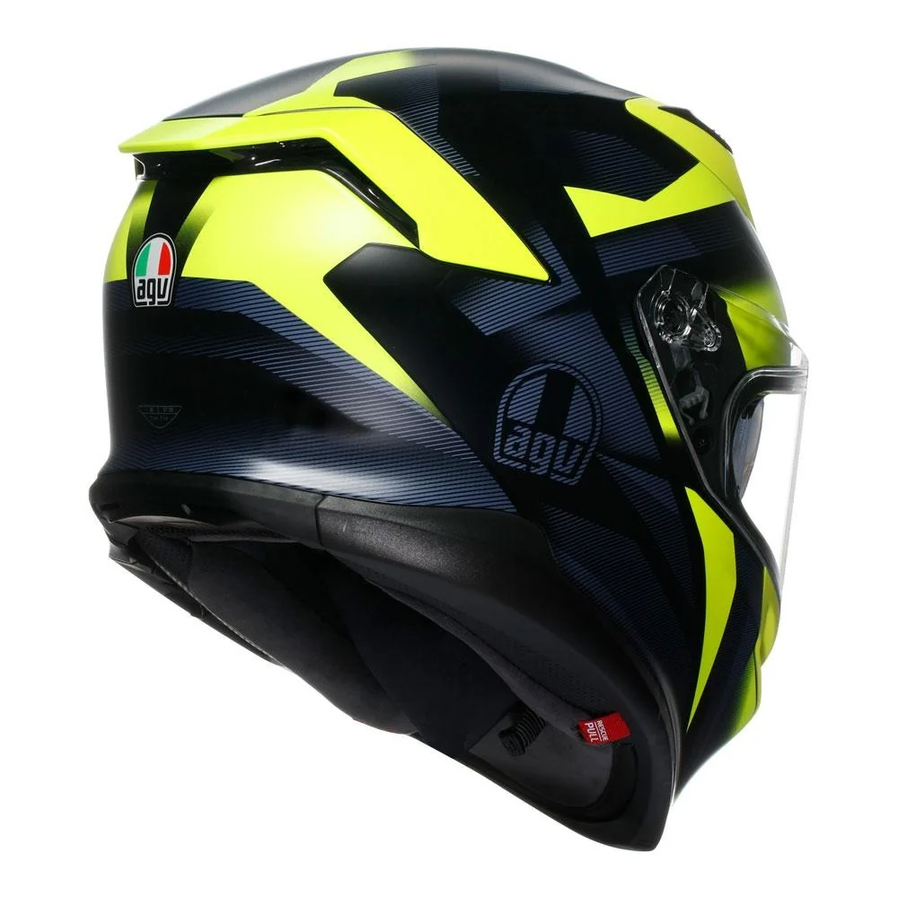 AGV K7 Glimpse Black/Fluro Yellow Helmet - Image 5