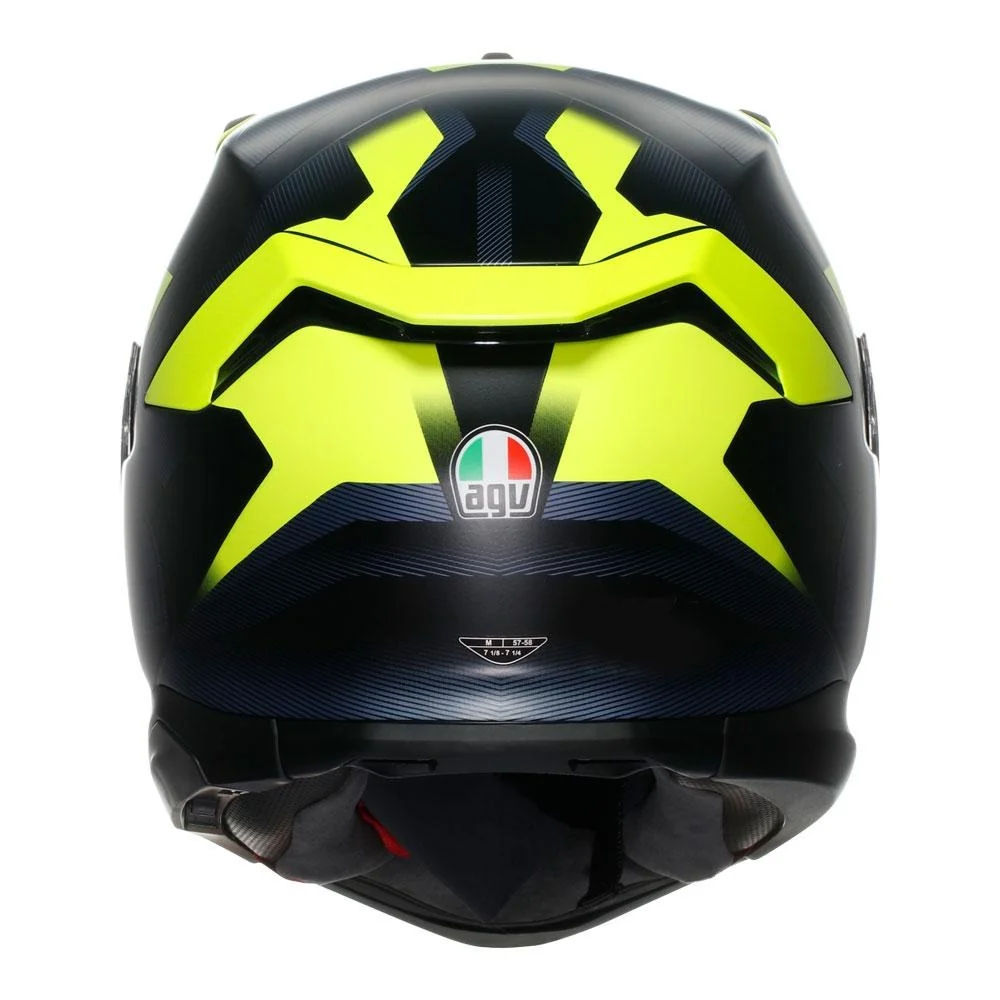 AGV K7 Glimpse Black/Fluro Yellow Helmet - Image 6