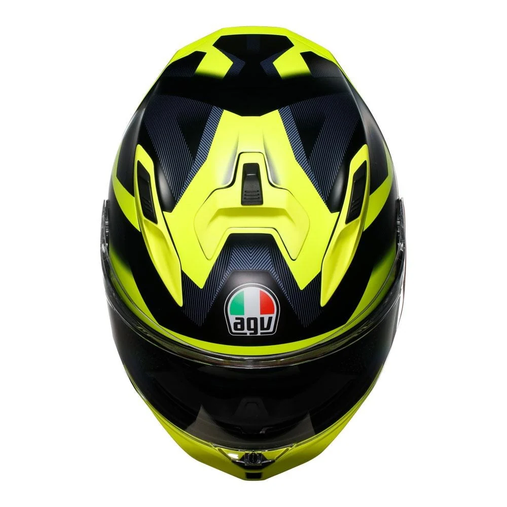 AGV K7 Glimpse Black/Fluro Yellow Helmet - Image 7