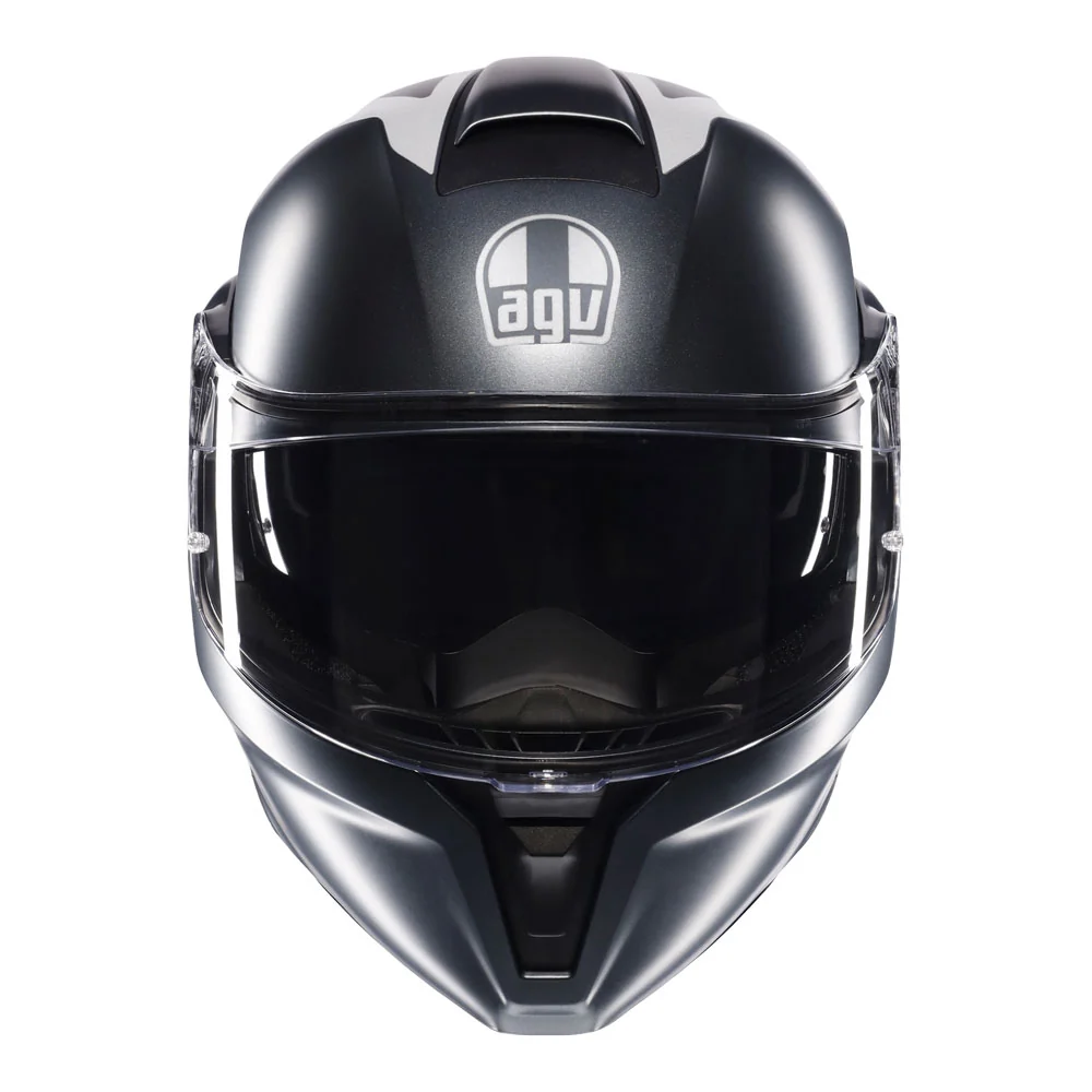 AGV Streetmodular Resia Matte Grey/Silver/Red Helmet - Image 3