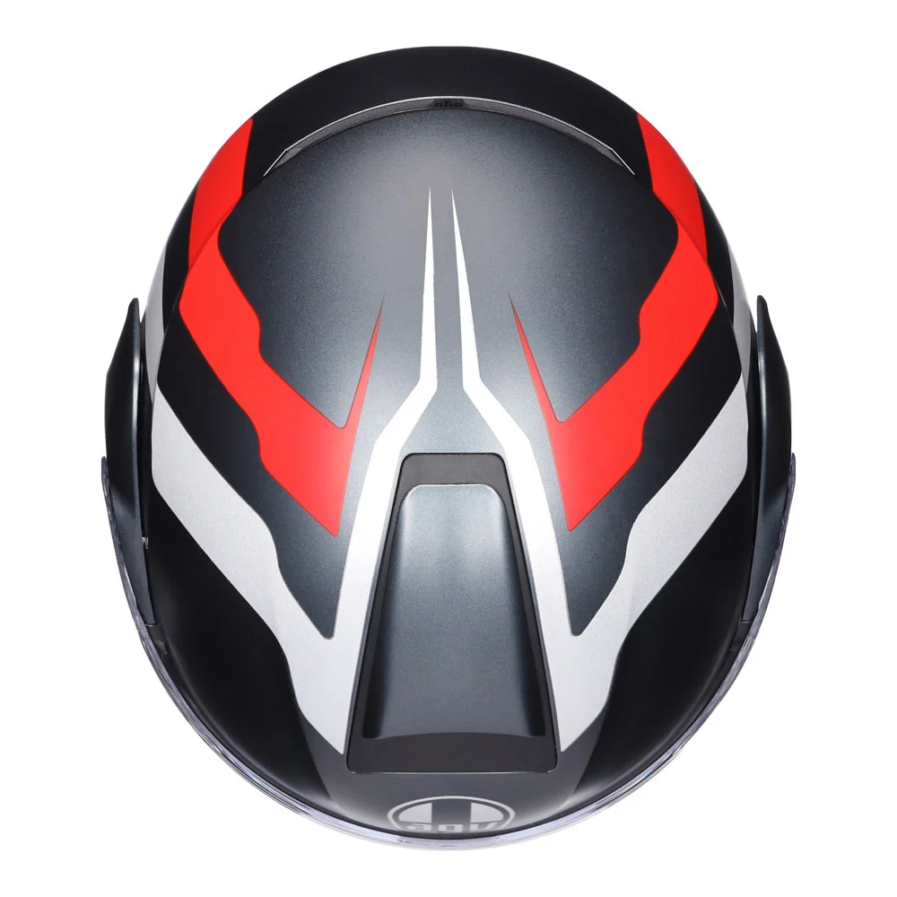 AGV Streetmodular Resia Matte Grey/Silver/Red Helmet - Image 7