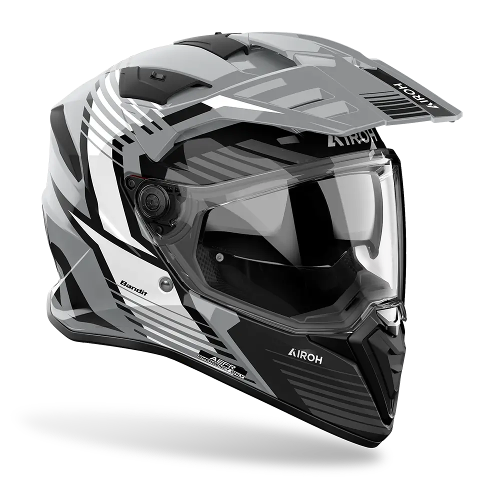 Airoh Bandit Spicy Gloss Grey Helmet - Image 3