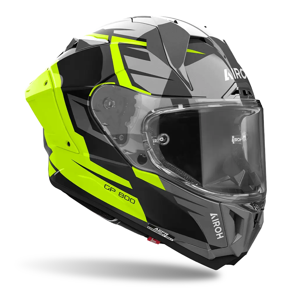 Airoh GP800 Master Gloss Yellow Helmet - Image 3