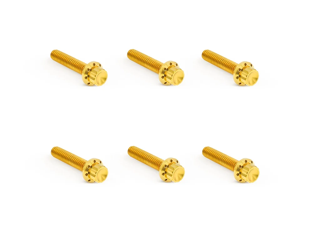 Arlen Ness AN-300-702 Titanium 12-Point Transmission Side Cover Bolt Kit Gold for Harley-Davidson Touring 24-Up/Softail 25-Up