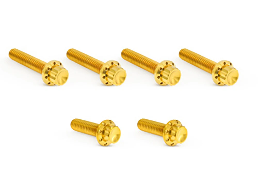 Arlen Ness AN-300-705 Titanium 12-Point Transmission Side Cover Bolt Kit Gold for Harley-Davidson Touring 07-23/Softail 07-24/Dyna 06-17