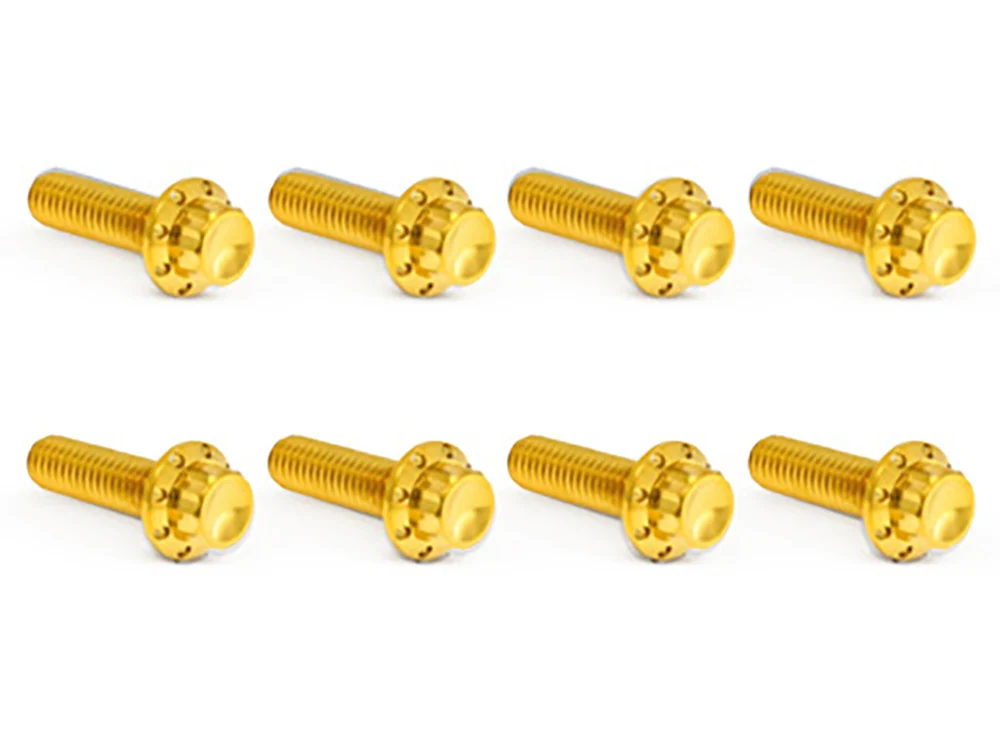 Arlen Ness AN-300-711 Titanium 12-Point Transmission Trap Door Cover Bolt Kit Gold for Harley-Davidson Touring 17-Up/Softail 18-Up