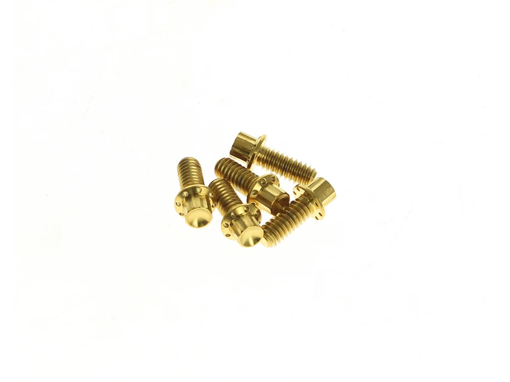 Arlen Ness AN-300-940 Titanium 12-Point Derby Cover Bolt Kit Gold for Harley-Davidson Touring 07-Up/Softail 07-17/Dyna 06-17