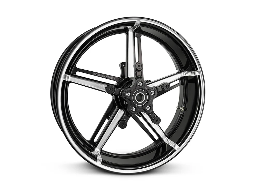 Arlen Ness AN-91-652 18" x 5.5" Fat Factory 24 Replica Wheel Gloss Black for Harley-Davidson Touring 24-Up