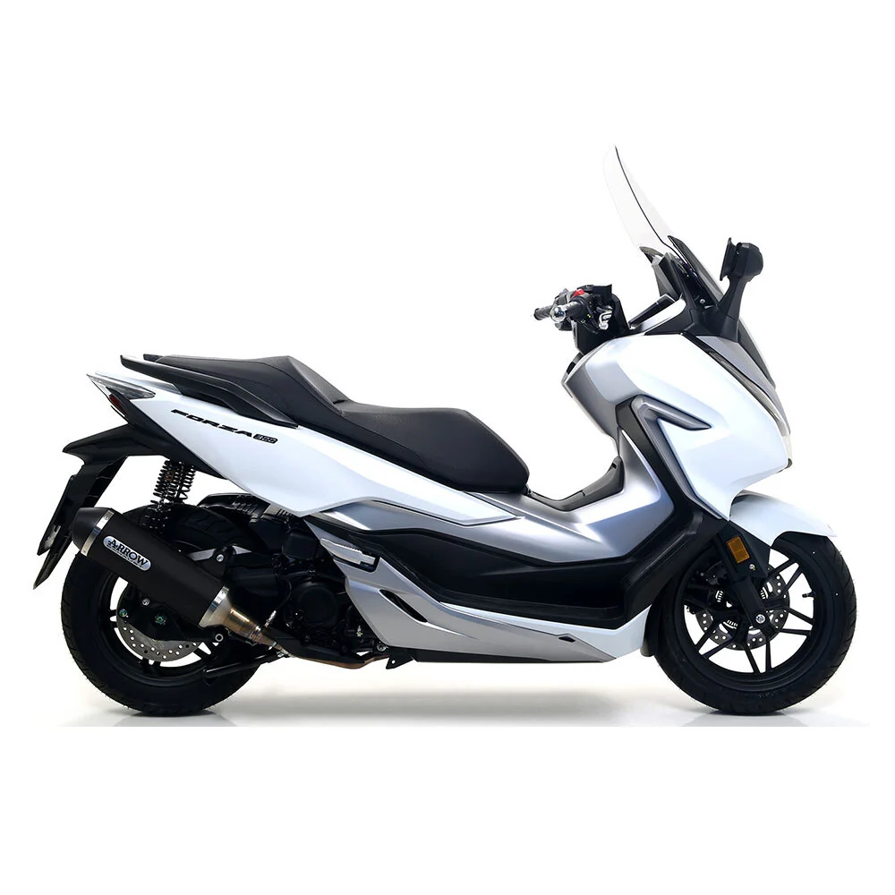 Arrow 53530ANN Urban Dark Aluminium Slip-On Muffler w/Black Steel End Cap for Honda Forza 300 18-20 - Image 2
