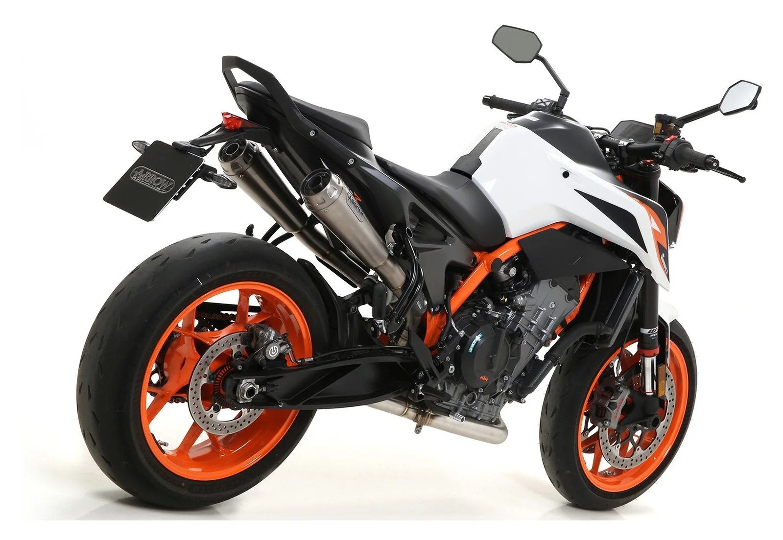 Arrow 71216PRI Pro-Race Nichrom Slip-On Mufflers w/Steel End Cap for KTM 790 Duke 18-20/890 Duke R 20-23 - Image 3