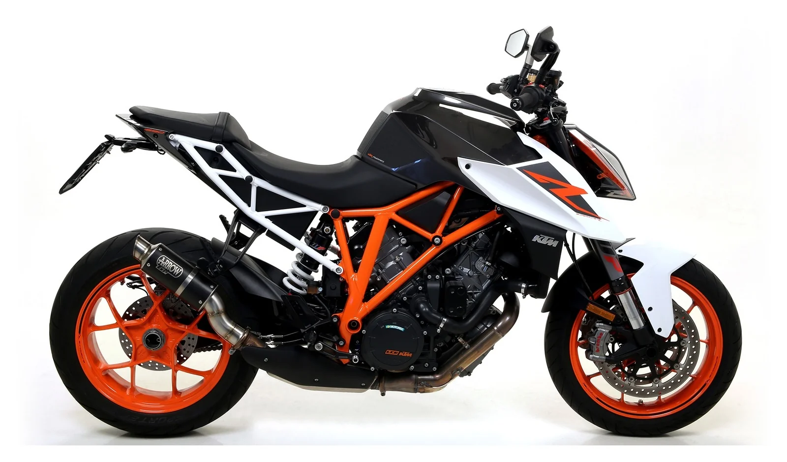 Arrow 71537GPI GP2 Dark Nichrom Slip-On Muffler w/Steel End Cap & Stainless Steel Link Pipe for KTM 1290 SuperDuke GT 17-21 - Image 4