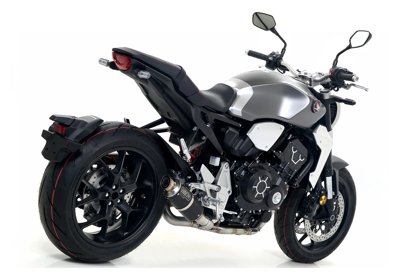Arrow 71546GPI GP2 Dark Nichrom Slip-On Muffler w/Titanium End Cap/Stainless Steel Mid-Pipe for Honda CB 1000 R 18-24 - Image 5