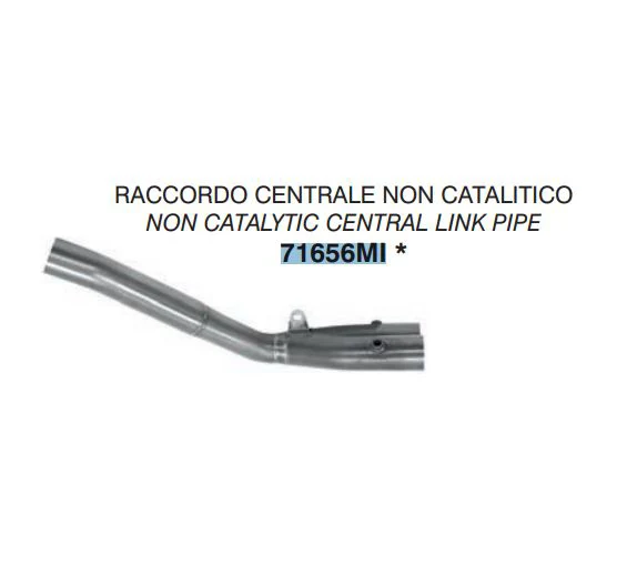 Arrow 71656MI Non Catalytic Central Link Pipe for Yamaha MT-10 16-20