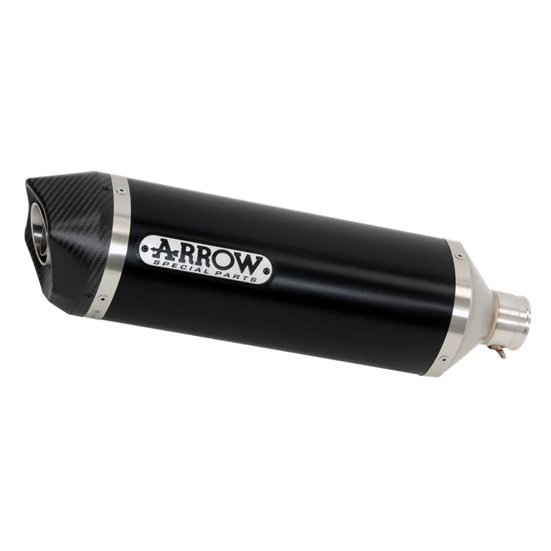 Arrow 71768AKN Race-Tech Dark Aluminium Slip-On Muffler w/Carbon End Cap for Ducati Ducati Monster 821 14-17/1200 14-15/Multistrada 1200/S 10-14/Diave