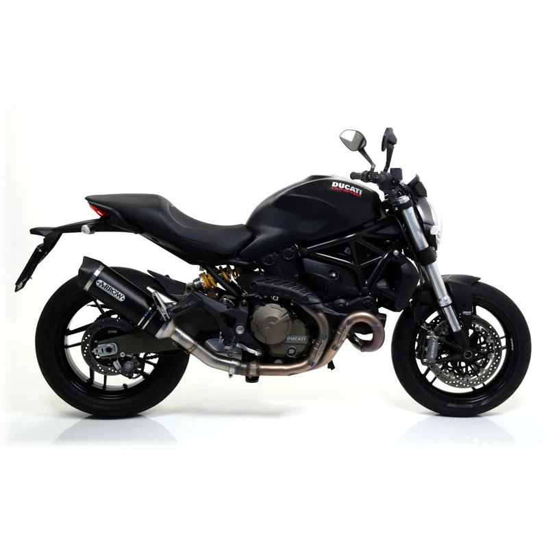 Arrow 71768AKN Race-Tech Dark Aluminium Slip-On Muffler w/Carbon End Cap for Ducati Ducati Monster 821 14-17/1200 14-15/Multistrada 1200/S 10-14/Diave - Image 2
