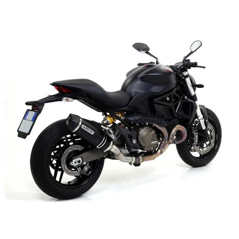 Arrow 71768AKN Race-Tech Dark Aluminium Slip-On Muffler w/Carbon End Cap for Ducati Ducati Monster 821 14-17/1200 14-15/Multistrada 1200/S 10-14/Diave - Image 3
