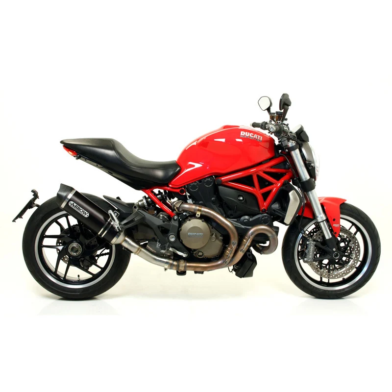 Arrow 71768AKN Race-Tech Dark Aluminium Slip-On Muffler w/Carbon End Cap for Ducati Ducati Monster 821 14-17/1200 14-15/Multistrada 1200/S 10-14/Diave - Image 4