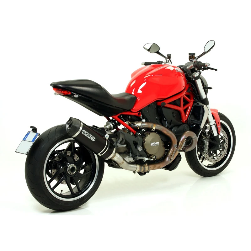 Arrow 71768AKN Race-Tech Dark Aluminium Slip-On Muffler w/Carbon End Cap for Ducati Ducati Monster 821 14-17/1200 14-15/Multistrada 1200/S 10-14/Diave - Image 5
