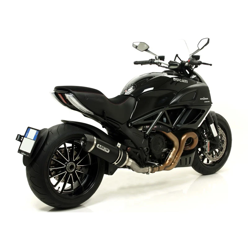 Arrow 71768AKN Race-Tech Dark Aluminium Slip-On Muffler w/Carbon End Cap for Ducati Ducati Monster 821 14-17/1200 14-15/Multistrada 1200/S 10-14/Diave - Image 9