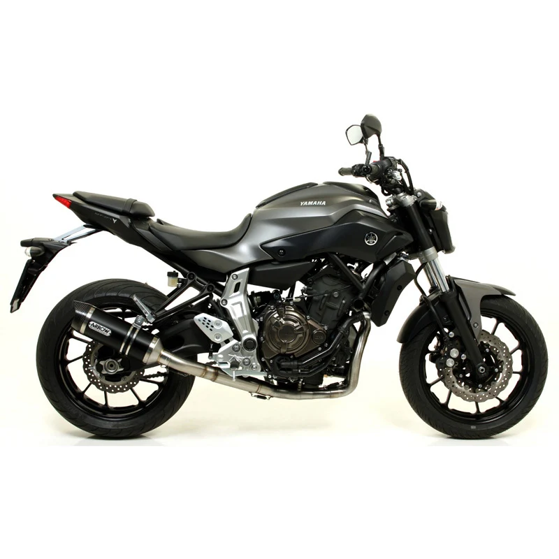 Arrow 71817AKN Thunder Dark Aluminium Slip-On Muffler w/Carbon End Cap for Yamaha MT-07 14-20/Tracer 700 16-20/Tracer 7 21-24 - Image 2