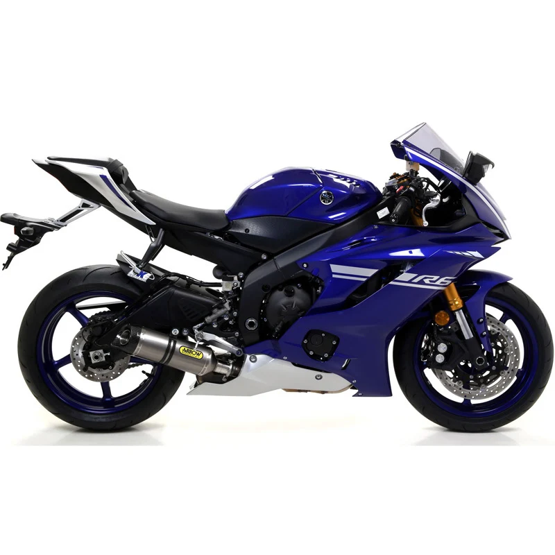 Arrow 71863PK Thunder Titanium Slip-On Muffler w/Carbon End Cap for Yamaha YZF R6 17-21 - Image 2