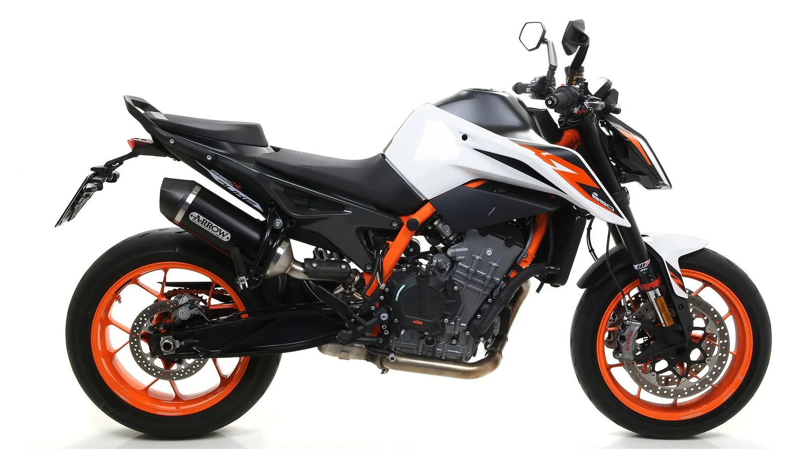 Arrow 71890AKN Race-Tech Dark Aluminium Slip-On Muffler w/Carbon End Cap for KTM Duke 790 08-20 & 2023/890 Duke R 20-23 - Image 2