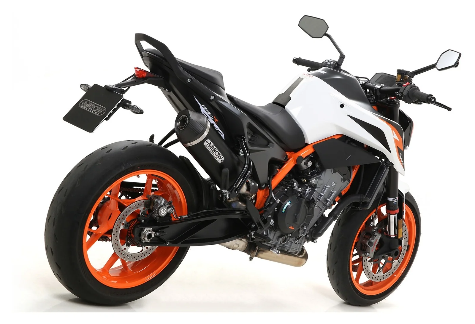 Arrow 71890AKN Race-Tech Dark Aluminium Slip-On Muffler w/Carbon End Cap for KTM Duke 790 08-20 & 2023/890 Duke R 20-23 - Image 3