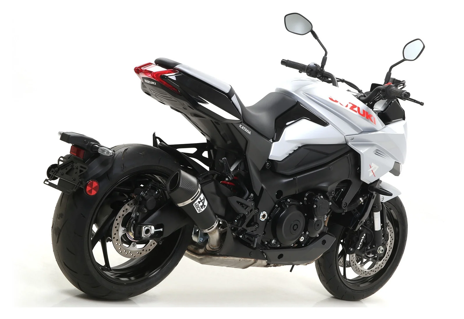 Arrow 71917XKN X-Kone Short Dark Nichrom Slip-On Muffler w/Carbon End Cap for Suzuki Katana 1000 19-20 - Image 2