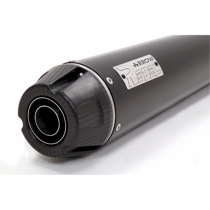 Arrow 74505RB Rebel Dark Nichrom Slip-On Muffler w/Carbon End Cap w/db-Killer for Kawasaki Vulcan S 650/Vulcan S 650 Cafe 17-24 - Image 3