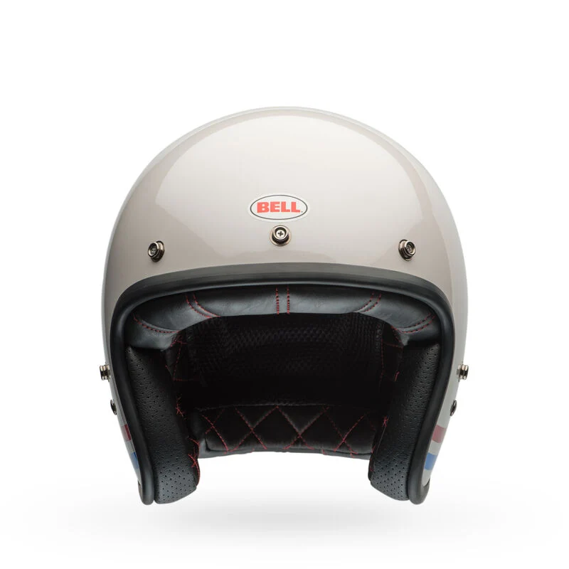 Bell Custom 500 Stripes Pearl White Helmet - Image 3