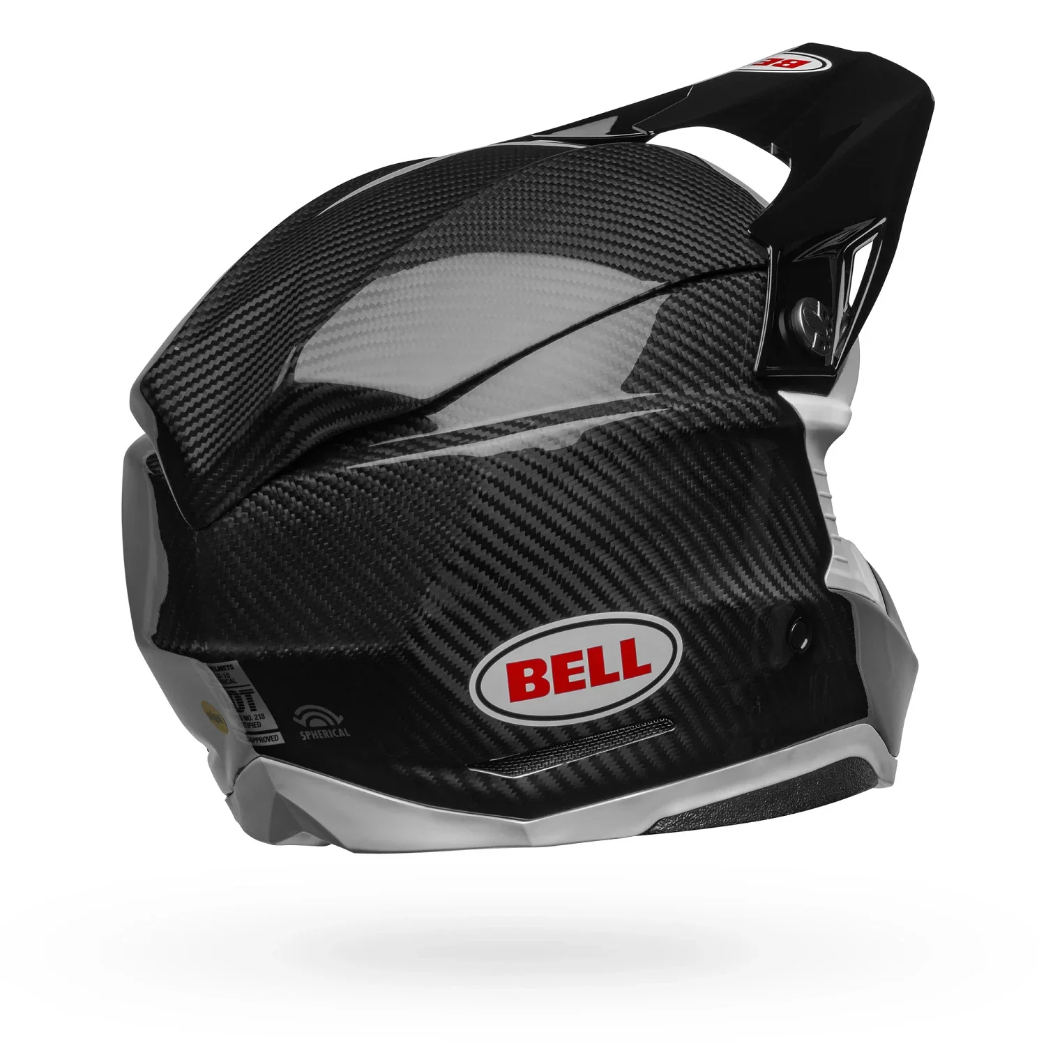 Bell Moto-10 Spherical Gloss Black/White Helmet - Image 8