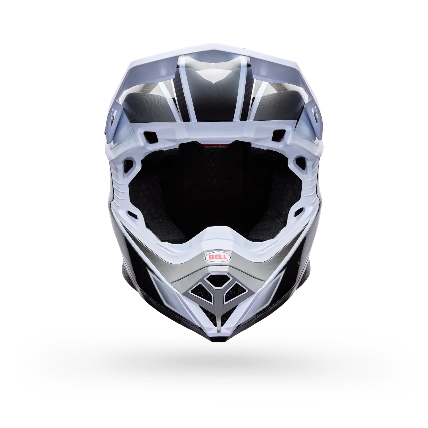 Bell Moto-10 Spherical Grid Gloss White/Black/Grey Helmet - Image 3