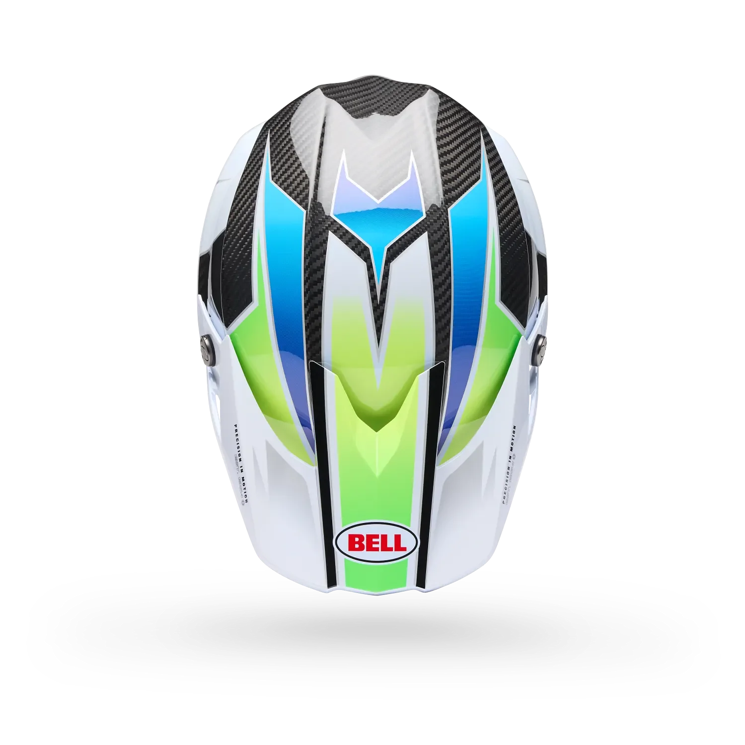 Bell Moto-10 Spherical Grid Gloss White/Blue Helmet - Image 5