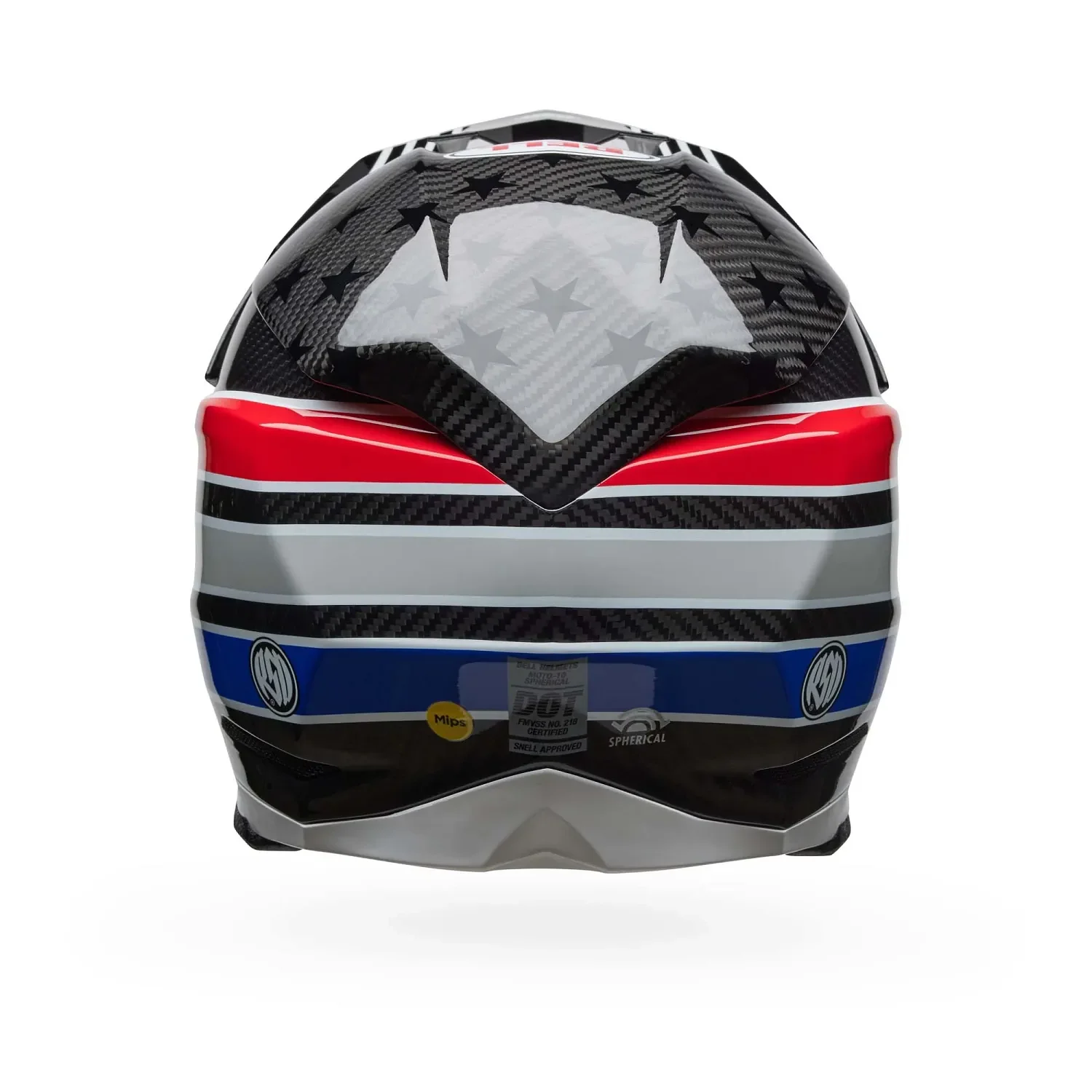 Bell Moto-10 Spherical RSD Old Glory Gloss White/Red/Blue Helmet - Image 4