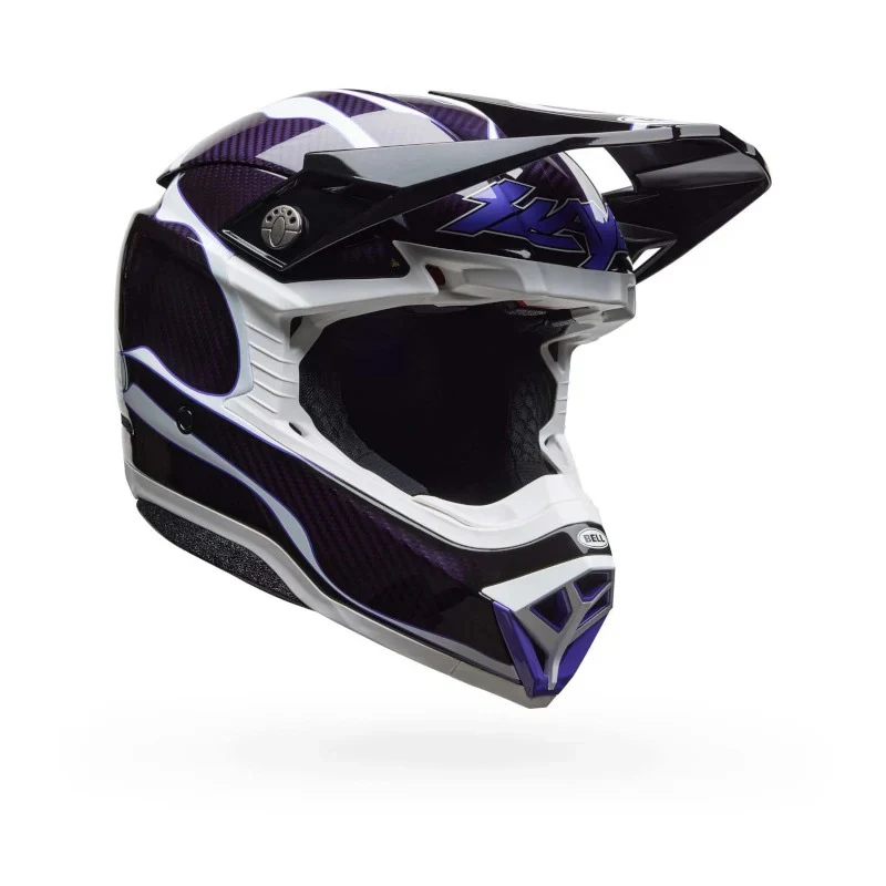 Bell Moto-10 Spherical SlayCo Limited Edition Gloss Black/White Helmet - Image 2