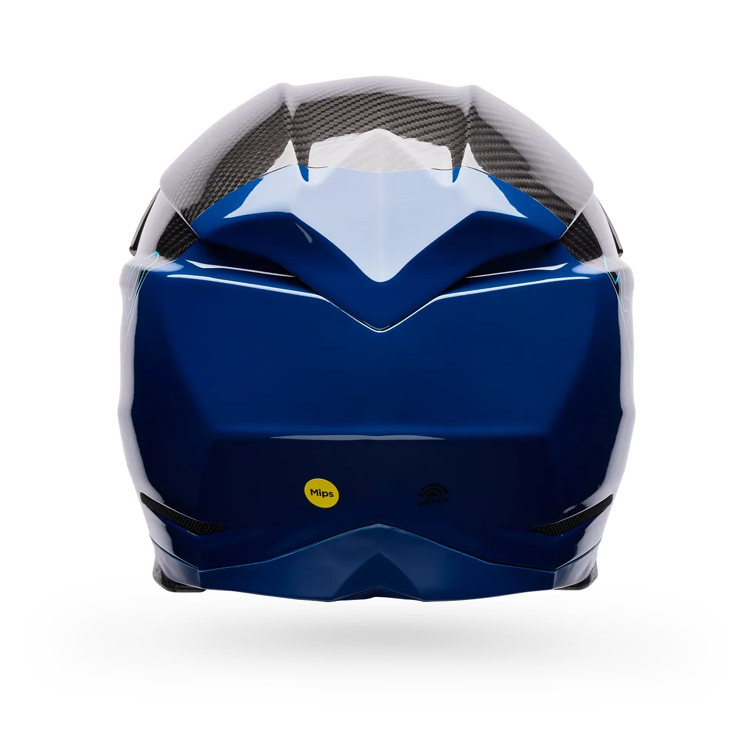 Bell Moto-10 Spherical Strike Gloss Blue Helmet - Image 4