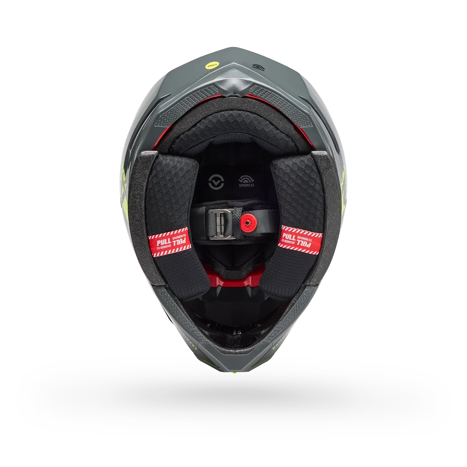 Bell Moto-10 Spherical Strike Gloss Yellow/Grey Helmet - Image 6