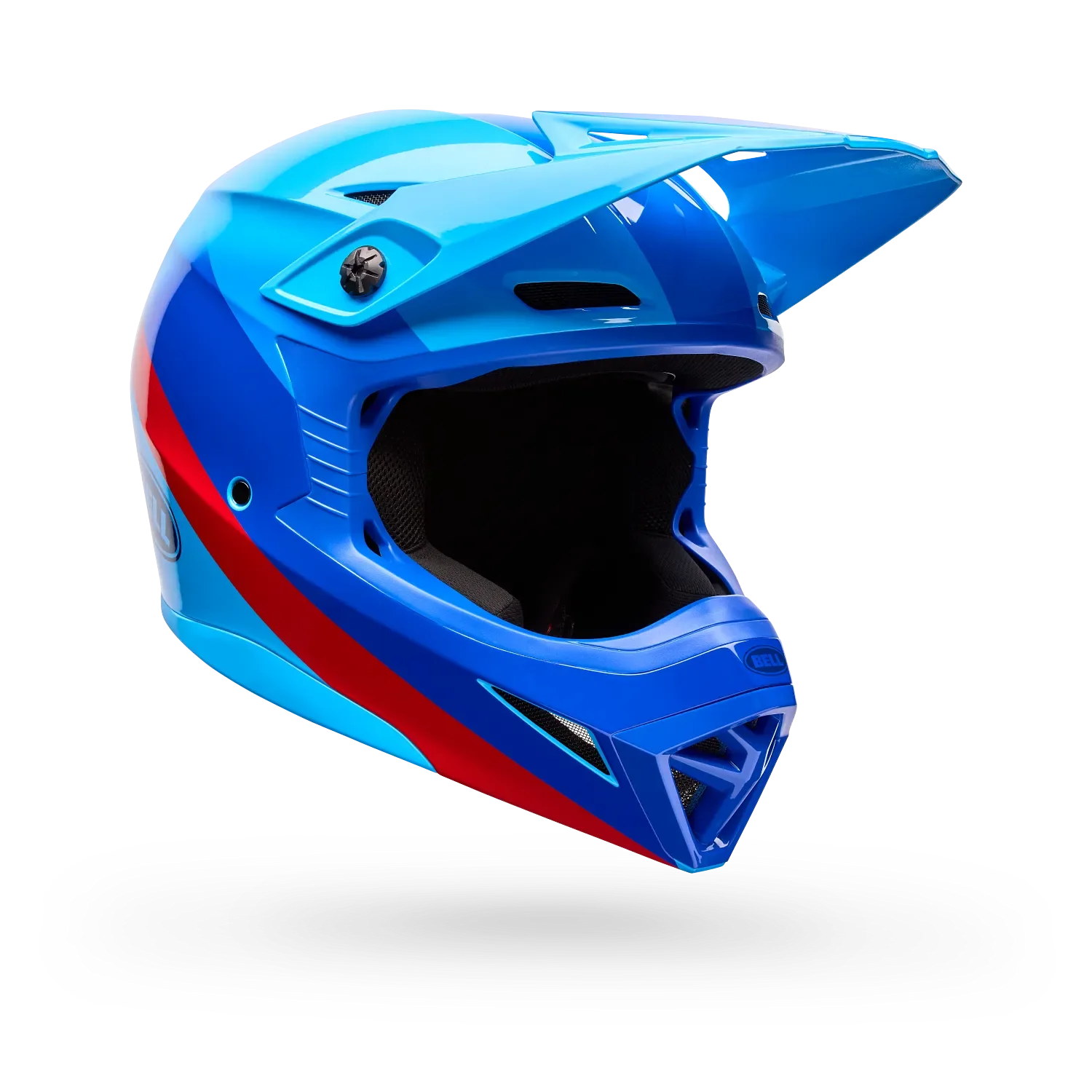 Bell MX-10 Mips Aviator Matte Blue/Red Youth Helmet - Image 2
