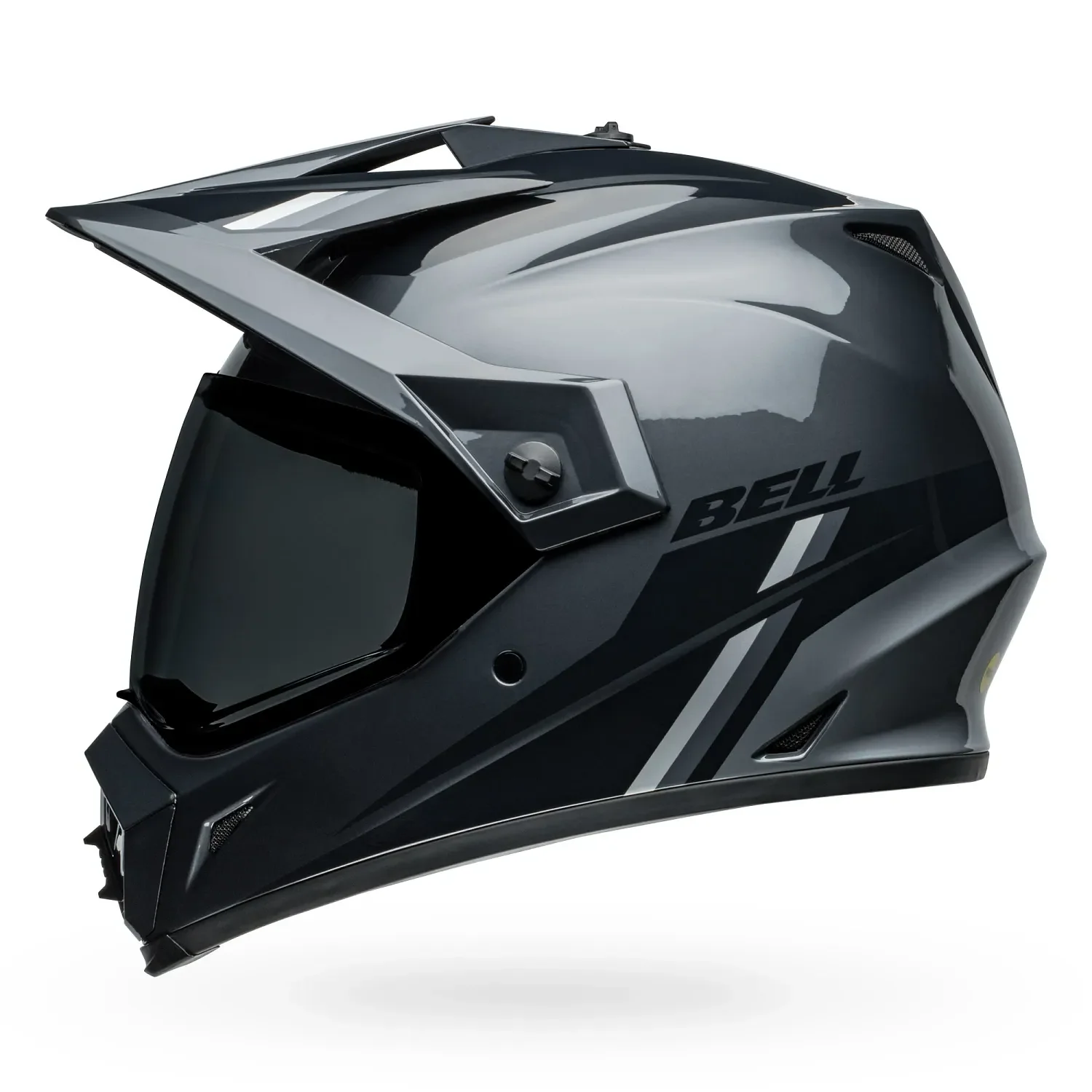 Bell MX-9 Adventure Mips Alpine Gloss Charcoal/Silver Helmet - Image 5