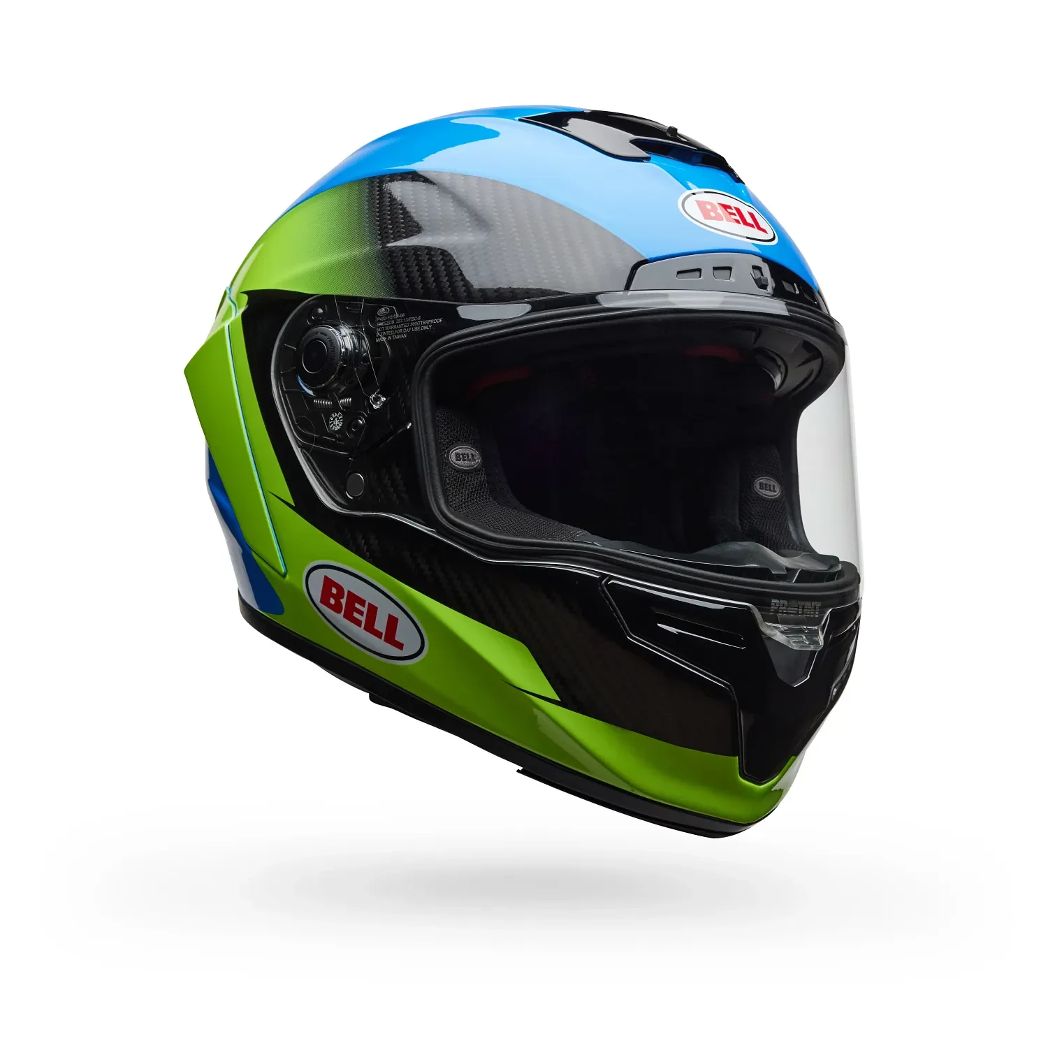 Bell Race Star DLX Flex Corsa Gloss Blue/Green Helmet - Image 2