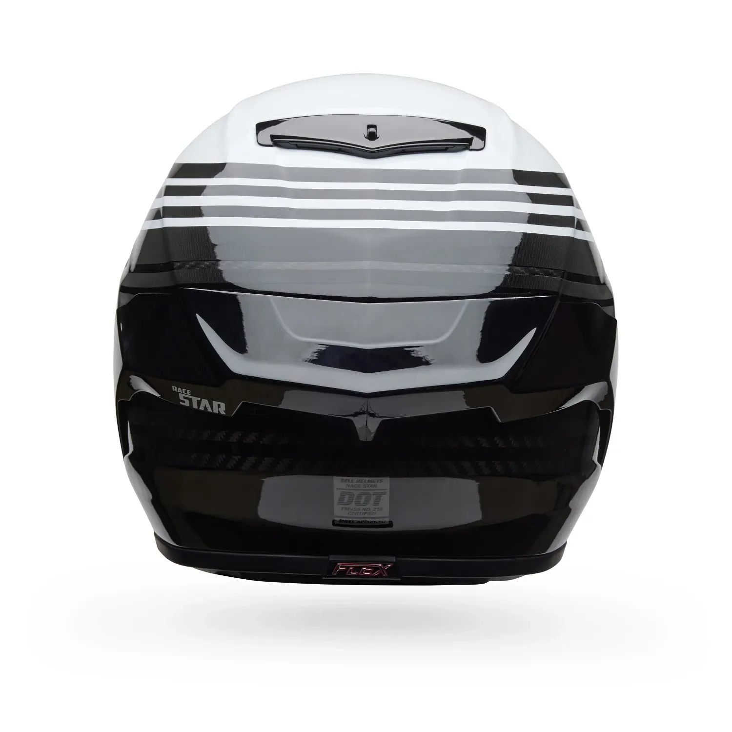 Bell Race Star DLX Flex Dash Gloss White/Black Helmet - Image 4