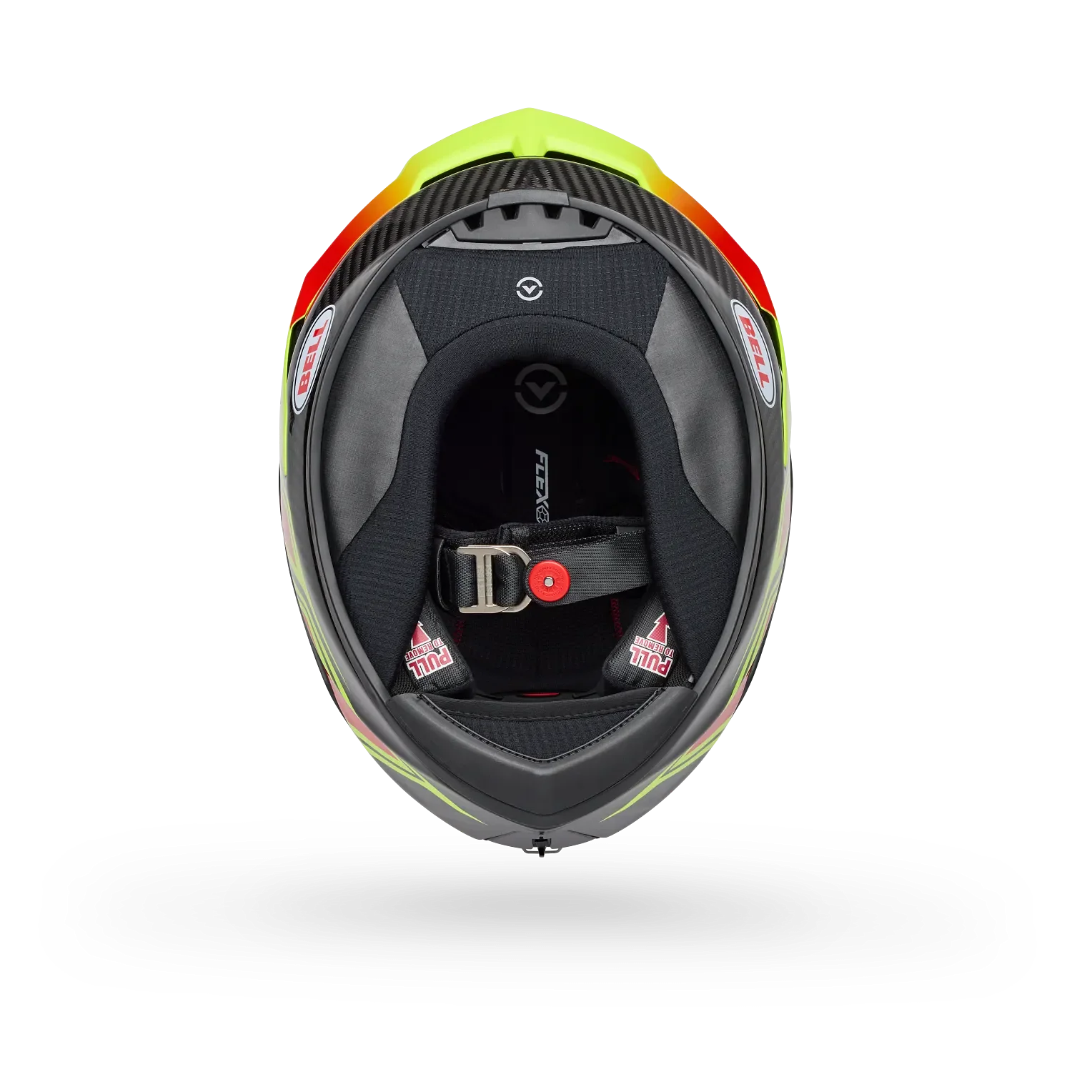 Bell Race Star DLX Flex Grid Gloss Yellow/Red Helmet - Image 5