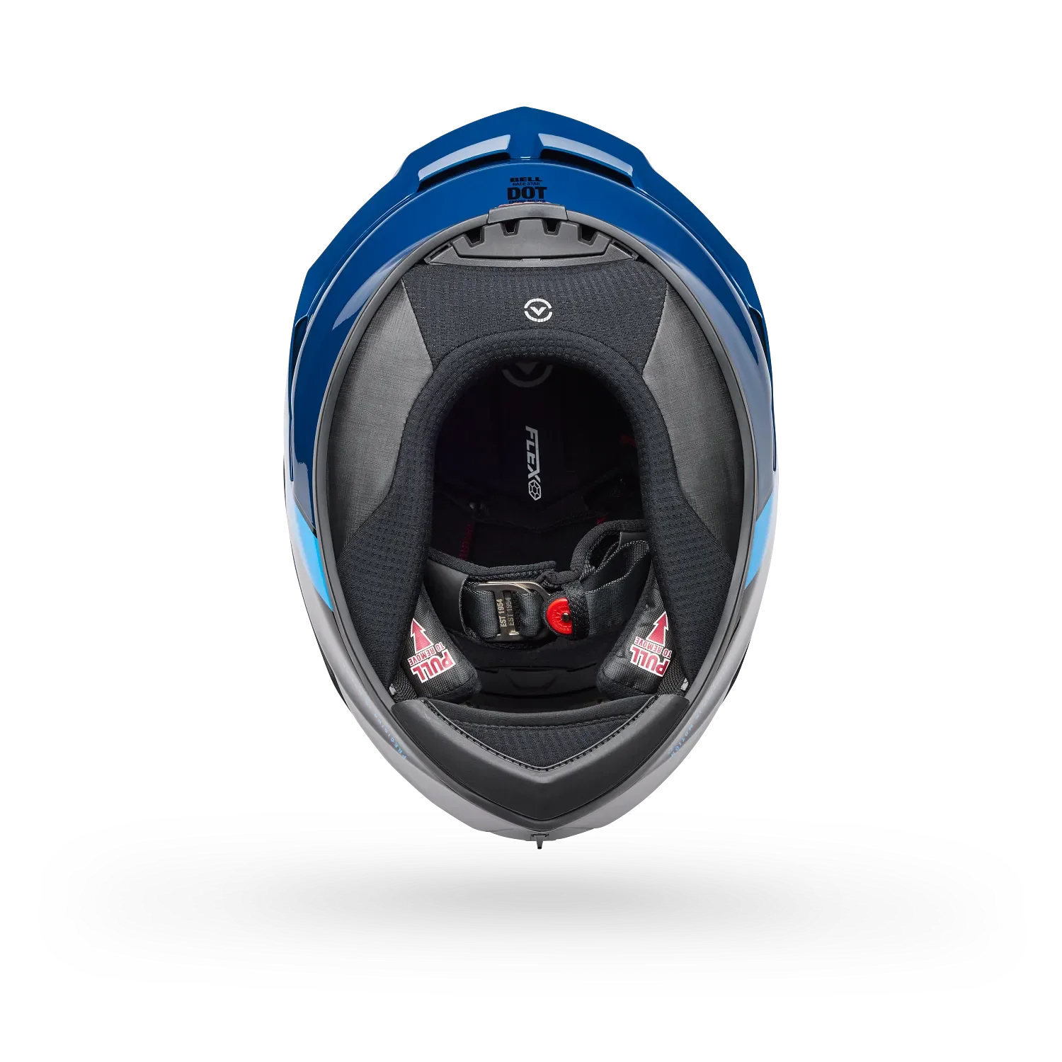 Bell Race Star DLX Flex Strike Gloss Blue Helmet - Image 5